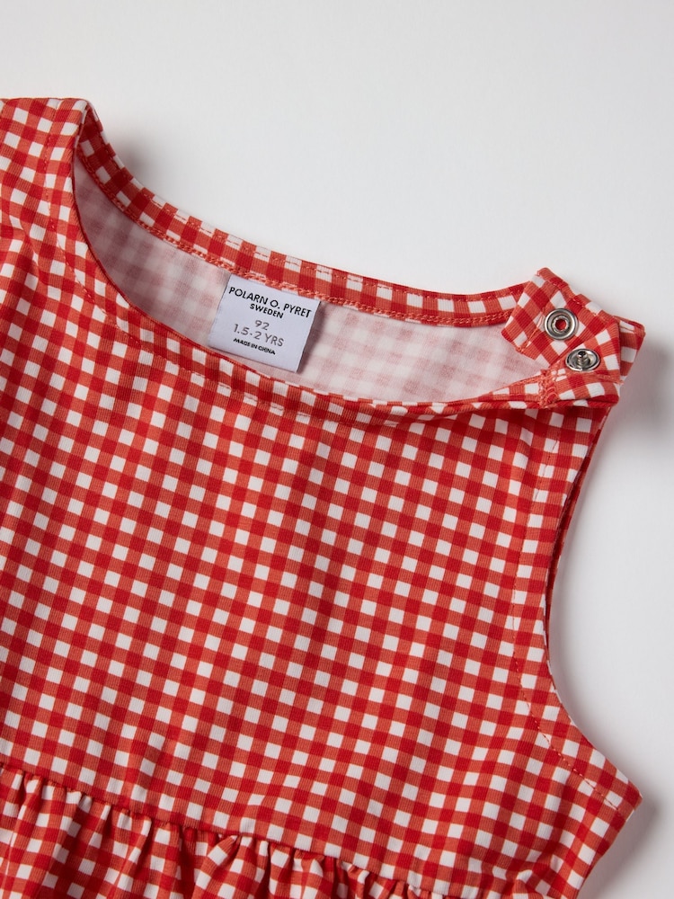 Polarn O Pyret Red Gingham Dress - Image 4 of 4