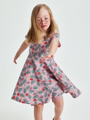 Polarn O Pyret Pink Strawberry Print Dress - Image 1 of 5