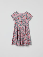 Polarn O Pyret Pink Strawberry Print Dress - Image 4 of 5