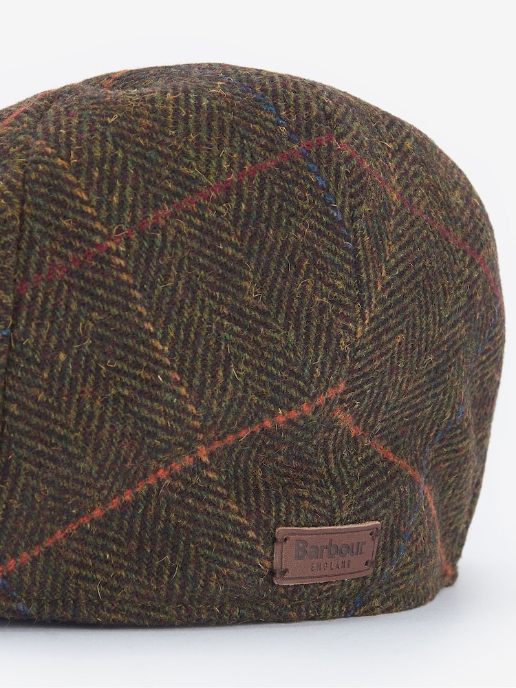 Barbour® Green Wilkin Flat Cap - Image 3 of 3