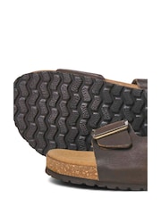JACK & JONES Brown Leather Buckle Sandals - Image 6 of 6