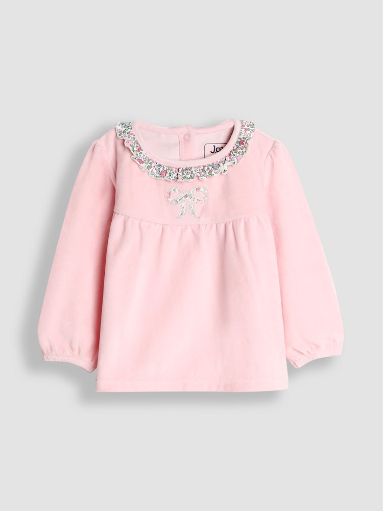JoJo Maman Bébé Pink Bow Character Appliqué Jersey Pyjamas - Image 2 of 5 JoJo Maman Bébé Pink Bow Character Appliqué Jersey Pyjamas - Image 2 of 5