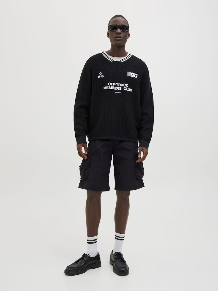 Negro - JACK & JONES Technical Cargo Shorts - Imagen 1 de 8