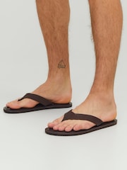JACK & JONES Brown Leather Sandals - Image 1 of 6