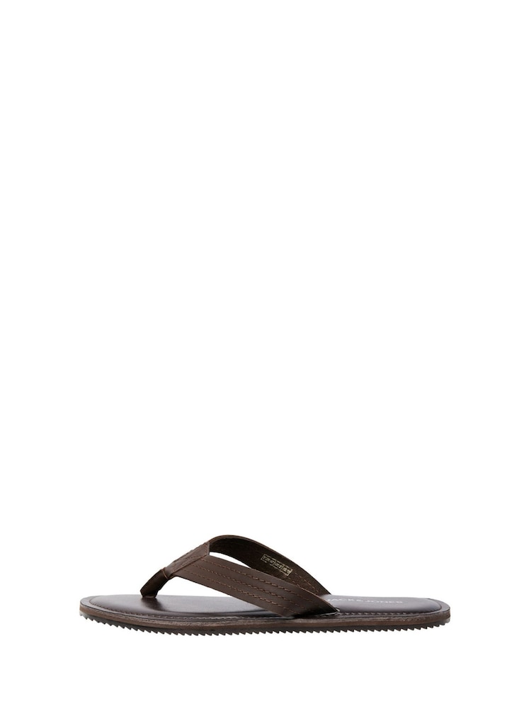 JACK & JONES Brown Leather Sandals - Image 2 of 6