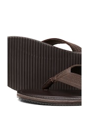 JACK & JONES Brown Leather Sandals - Image 5 of 6
