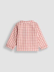 JoJo Maman Bébé Pink Hedgehog Character Appliqué Jersey Pyjamas - Image 3 of 6