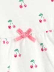 JoJo Maman Bébé Pink Cherry 2 Pack Jersey Pyjamas - Image 10 of 11