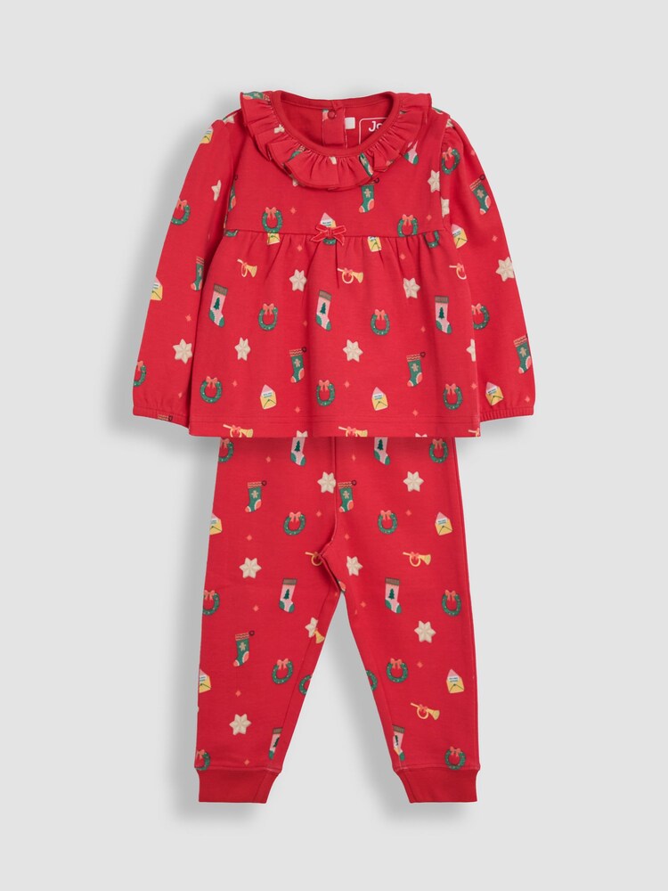 Rot / Weiß - Jojo Maman Bébé Weihnachtssocken 3 Packung - Bild 1 von 5