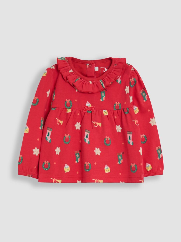 JoJo Maman Bébé Red White Woven Check Pretty Collar Pyjamas - Image 2 of 5 JoJo Maman Bébé Red White Woven Check Pretty Collar Pyjamas - Image 2 of 5