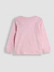 JoJo Maman Bébé Pink Unicorn 2 Pack Jersey Pyjamas - Image 3 of 10