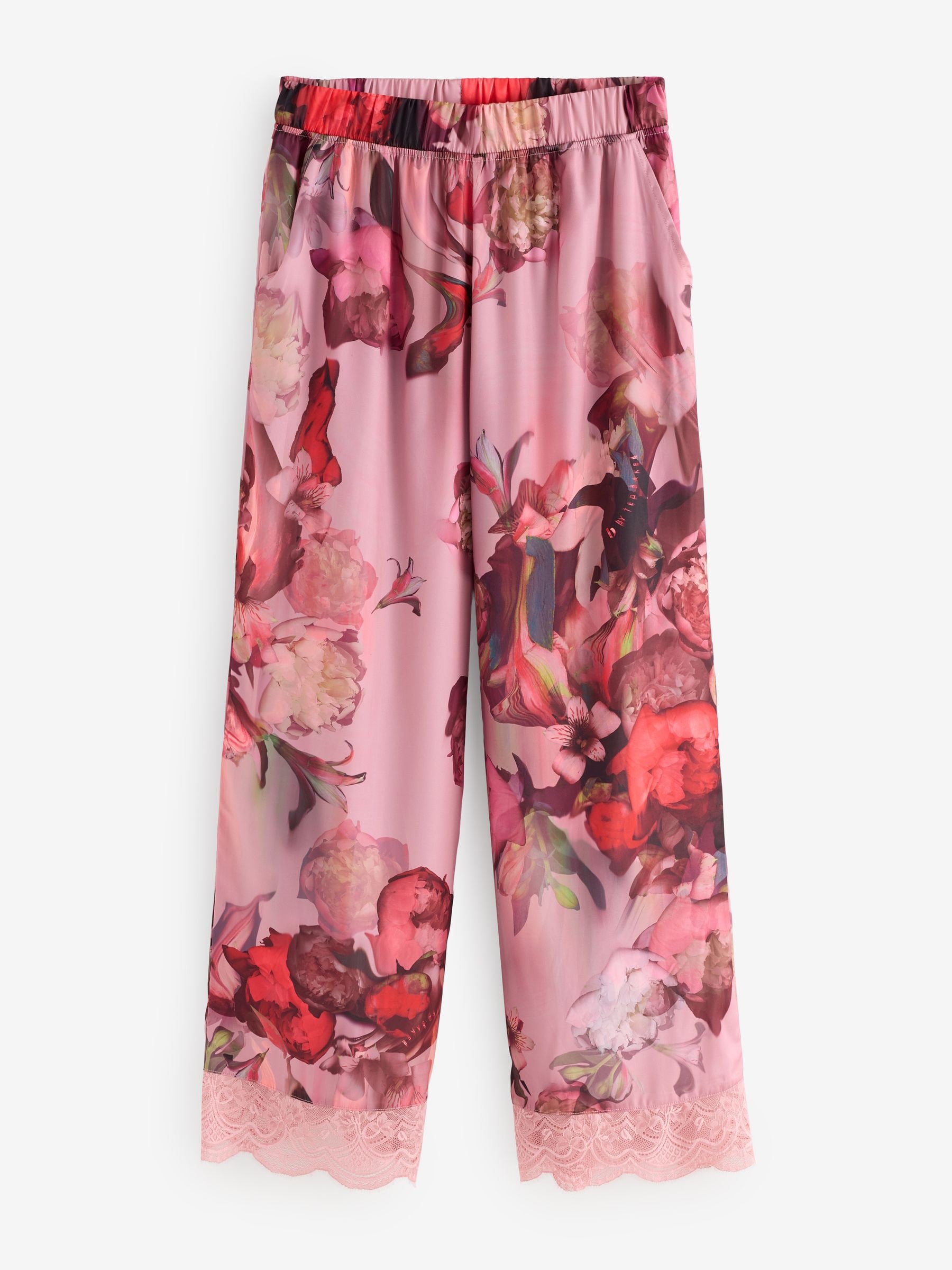 Buy B by Ted Baker Pink Floral Satin Jersey Pyjamas from Next Romania