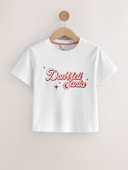 Branco - Festive Santa Slogan Short Sleeve T-Shirt - Imagem 1 de 3