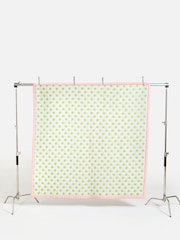 Oliver Bonas Pink Marina Sun Tile Reversible Cotton Bedspread - Image 3 of 5