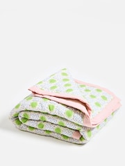 Oliver Bonas Pink Marina Sun Tile Reversible Cotton Bedspread - Image 5 of 5