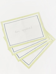 Oliver Bonas Set of 4 White Fiesta Embroidered Placemats - Image 2 of 4
