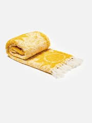 Oliver Bonas Yellow Sun Print Boucle Throw - Image 2 of 6