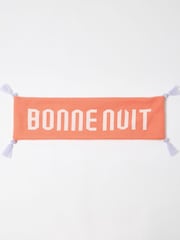 Oliver Bonas Orange Bonne Nuit Knitted Bolster Cushion Cover - Image 4 of 4