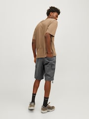 Gris - JACK & JONES Regular Fit Cargo 100% Cotton Shorts - Imagen 2 de 7