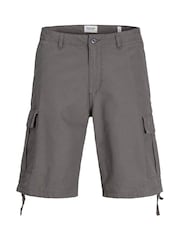 Gris - JACK & JONES Regular Fit Cargo 100% Cotton Shorts - Imagen 5 de 7