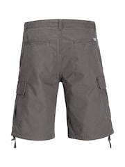 Gris - JACK & JONES Regular Fit Cargo 100% Cotton Shorts - Imagen 6 de 7