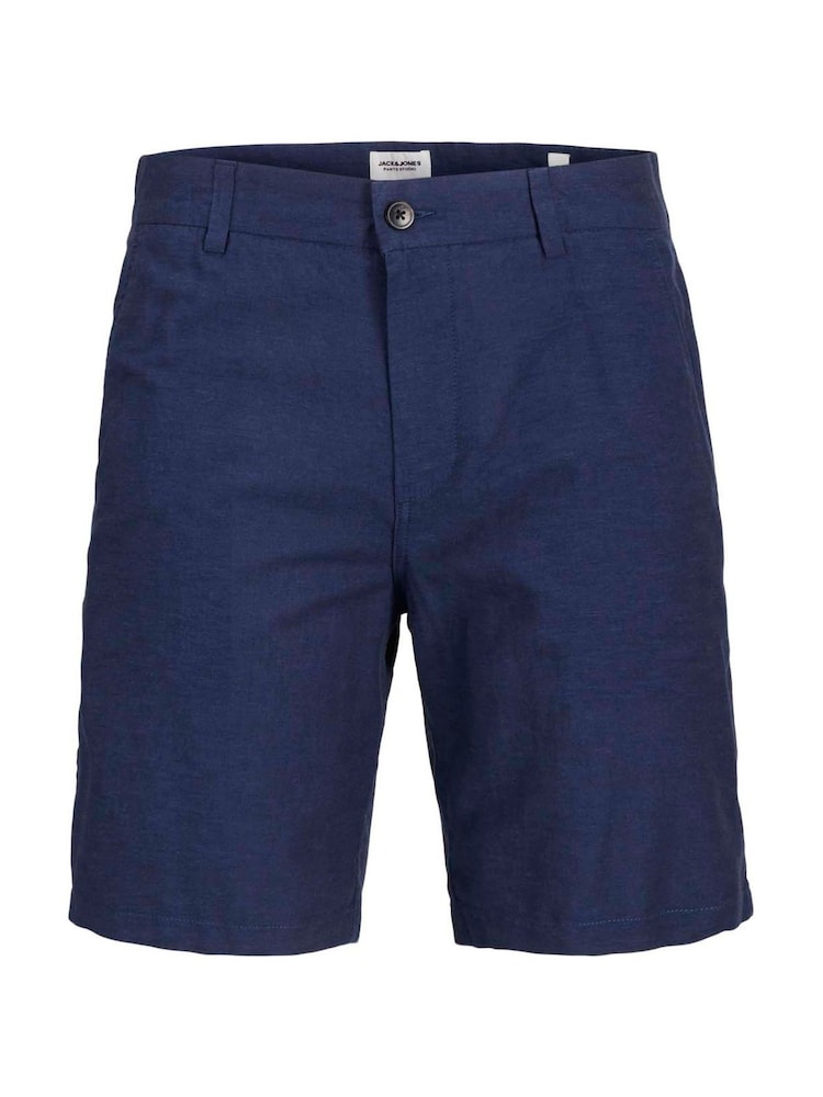JACK & JONES Blue Relaxed Fit Linen  shorts - Image 4 of 5
