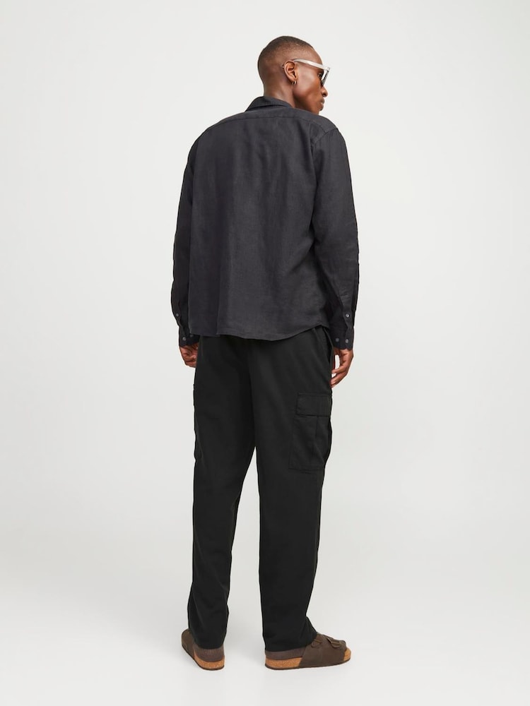 JACK & JONES Loose Fit Linen Blend Cargo Trousers - Imagen 2 de 5 JACK & JONES Loose Fit Linen Blend Cargo Trousers - Imagen 2 de 5