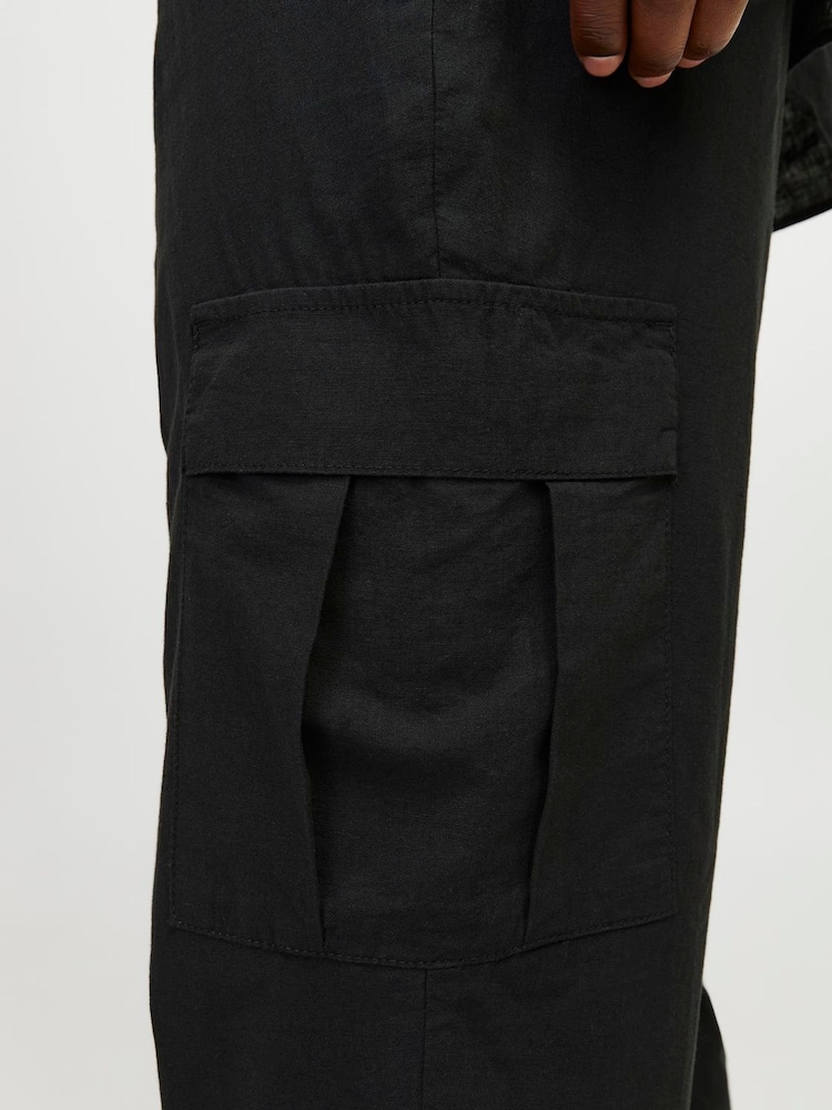 JACK & JONES Loose Fit Linen Blend Cargo Trousers - Imagen 5 de 5 JACK & JONES Loose Fit Linen Blend Cargo Trousers - Imagen 5 de 5
