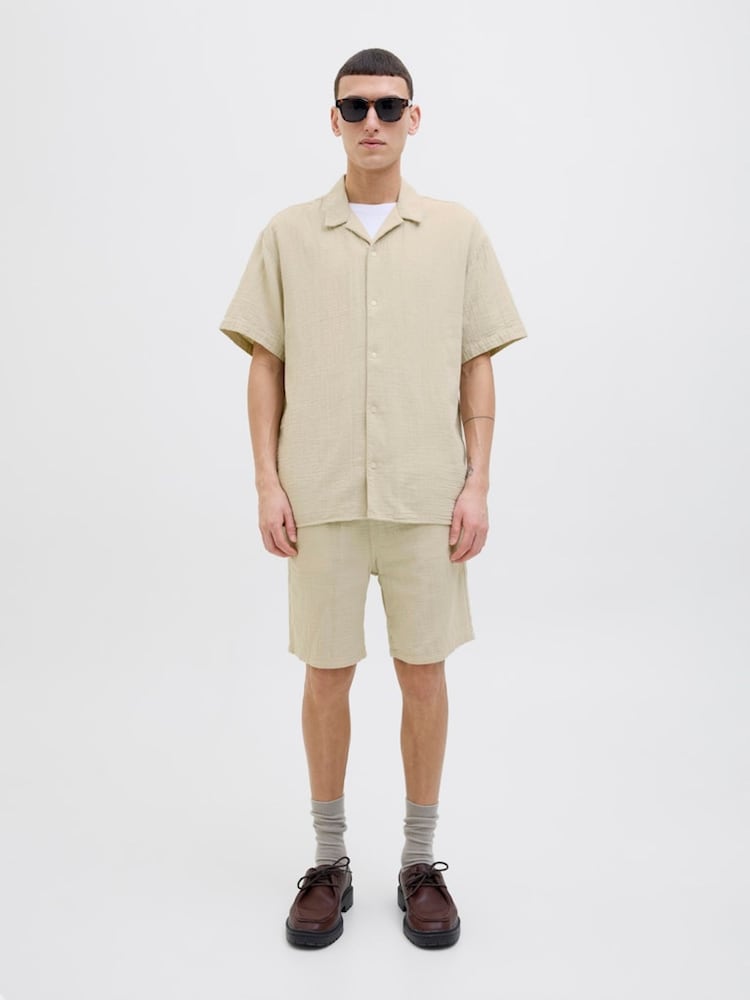 JACK & JONES Light Nude Nude Revere Collar Shirt - Image 2 of 6