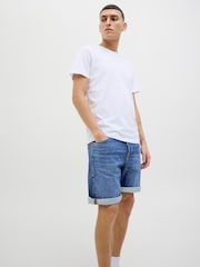Azul - Pantalones cortos de corte estándar de denim de Jack & Jones - Imagen 3 de 4