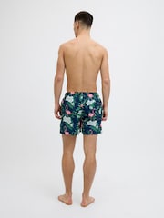 JACK & JONES Blue Flamingo Printed Swim Shorts - Image 2 of 9