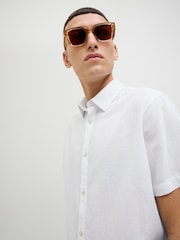 Белый - JACK & JONES Short Sleeve Summer Shirt - Изображение 2 из 5