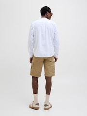 Nude - JACK & JONES Relaxed Fit 100% Cotton Cargo Shorts - Imagen 3 de 5