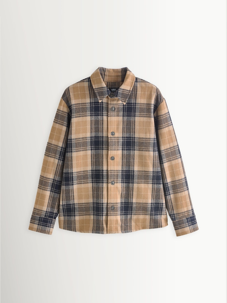 A.P.C. Blue Bobby Check Shirt - Image 1 of 1 A.P.C. Blue Bobby Check Shirt - Image 1 of 1