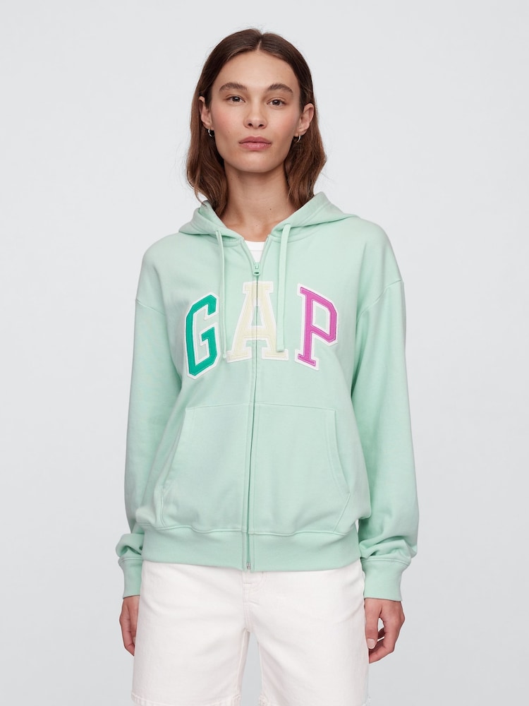 Verde - Sudadera holgada con capucha y logo de Gap - Imagen 1 de 5