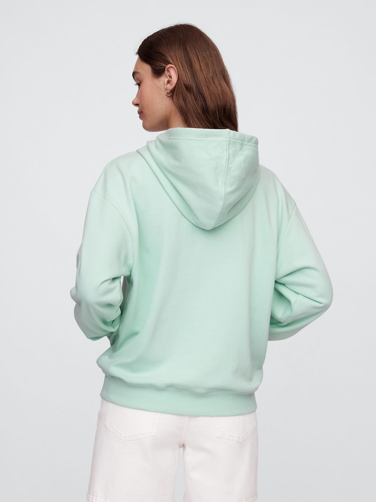 Verde - Sudadera holgada con capucha y logo de Gap - Imagen 2 de 5
