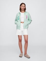 Verde - Sudadera holgada con capucha y logo de Gap - Imagen 3 de 5