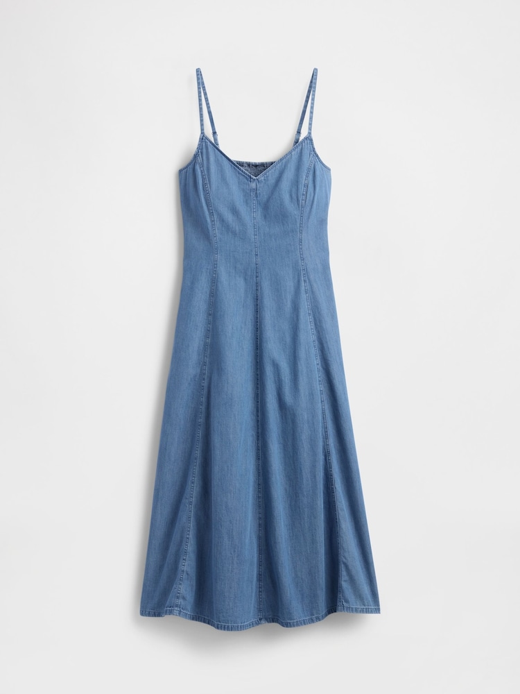 Gap Blue Denim Sleeveless Maxi Dress - Image 5 of 5