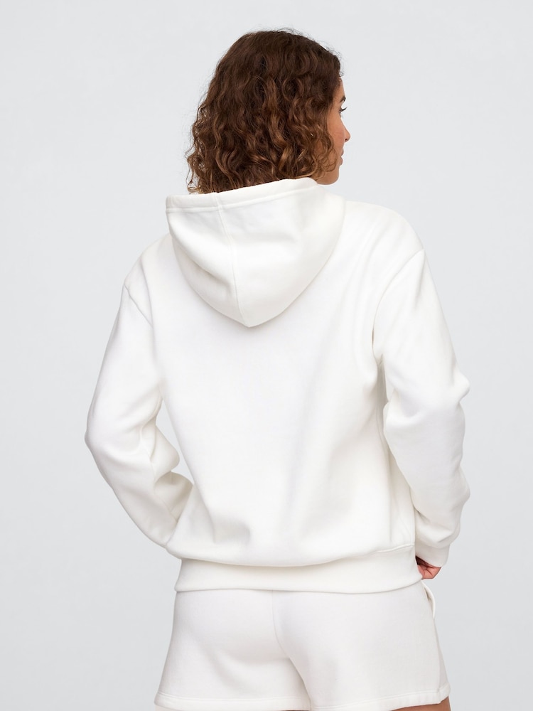Gap White Pullover Relaxed Logo Hoodie - Image 2 of 5