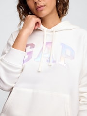 Gap White Pullover Relaxed Logo Hoodie - Image 4 of 5