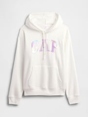 Gap White Pullover Relaxed Logo Hoodie - Image 5 of 5