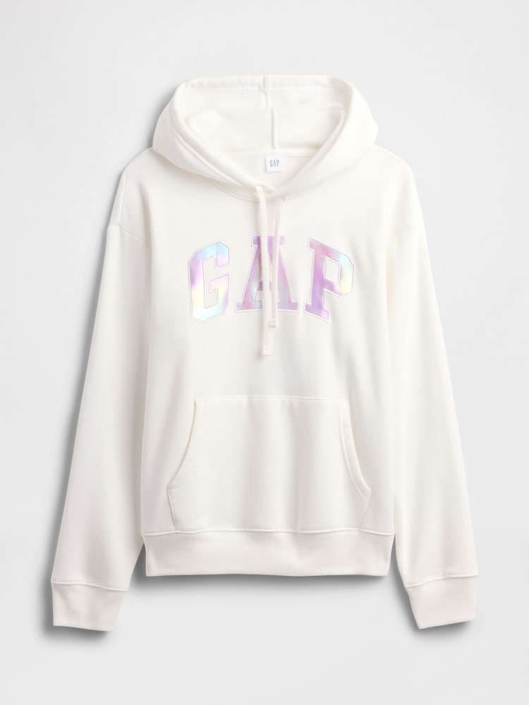 Gap White Pullover Relaxed Logo Hoodie - Image 5 of 5