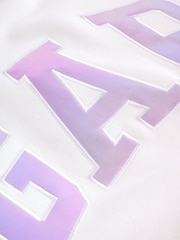 Bela - Gap kapucar sproščenega kroja z logotipom - Slika 7 iz 9