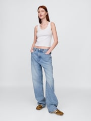 Gap White Modern Cropped Vest - Image 3 of 4