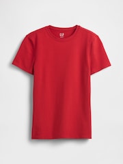 Rojo - Camiseta de manga corta de punto CloseKnit con cuello redondo de Gap - Imagen 4 de 5