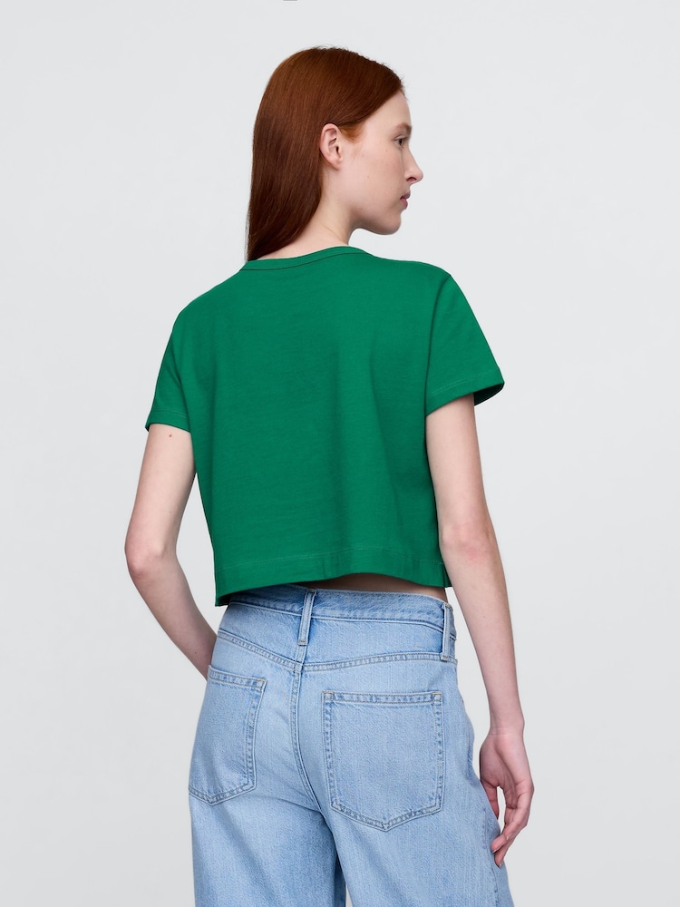 Gap Green VintageSoft Cropped T-Shirt - Image 2 of 4