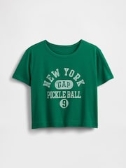 Gap Green VintageSoft Cropped T-Shirt - Image 4 of 4