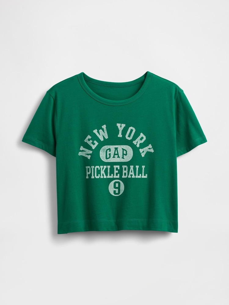 Gap Green VintageSoft Cropped T-Shirt - Image 4 of 4
