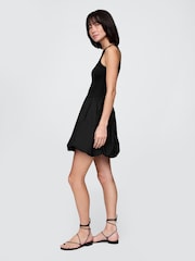 Gap Black Soft Stretch Bubble Mini Dress - Image 3 of 5