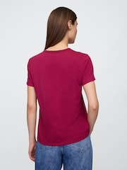 Rojo burdeos - Gap Favourite Cotton Short Sleeve T-Shirt - Imagen 2 de 5